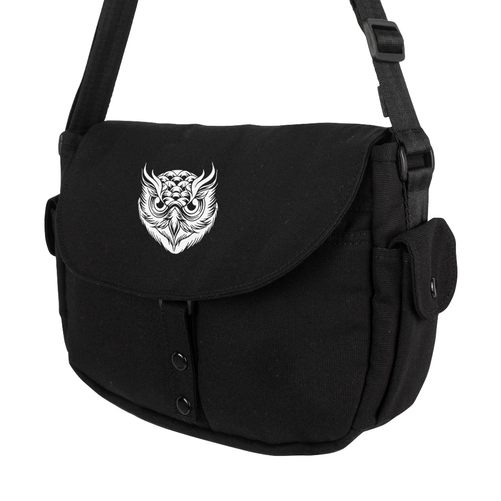 Troy Company Sling Bag Messenger Bag Globe Buz - Tas Selempang Hitam SBD 3423