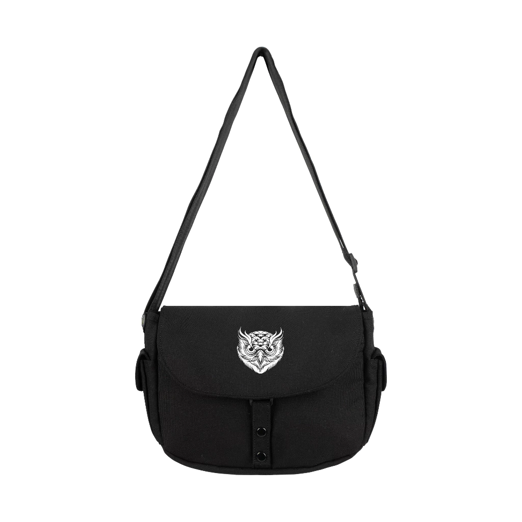 Troy Company Sling Bag Messenger Bag Globe Buz - Tas Selempang Hitam SBD 3423