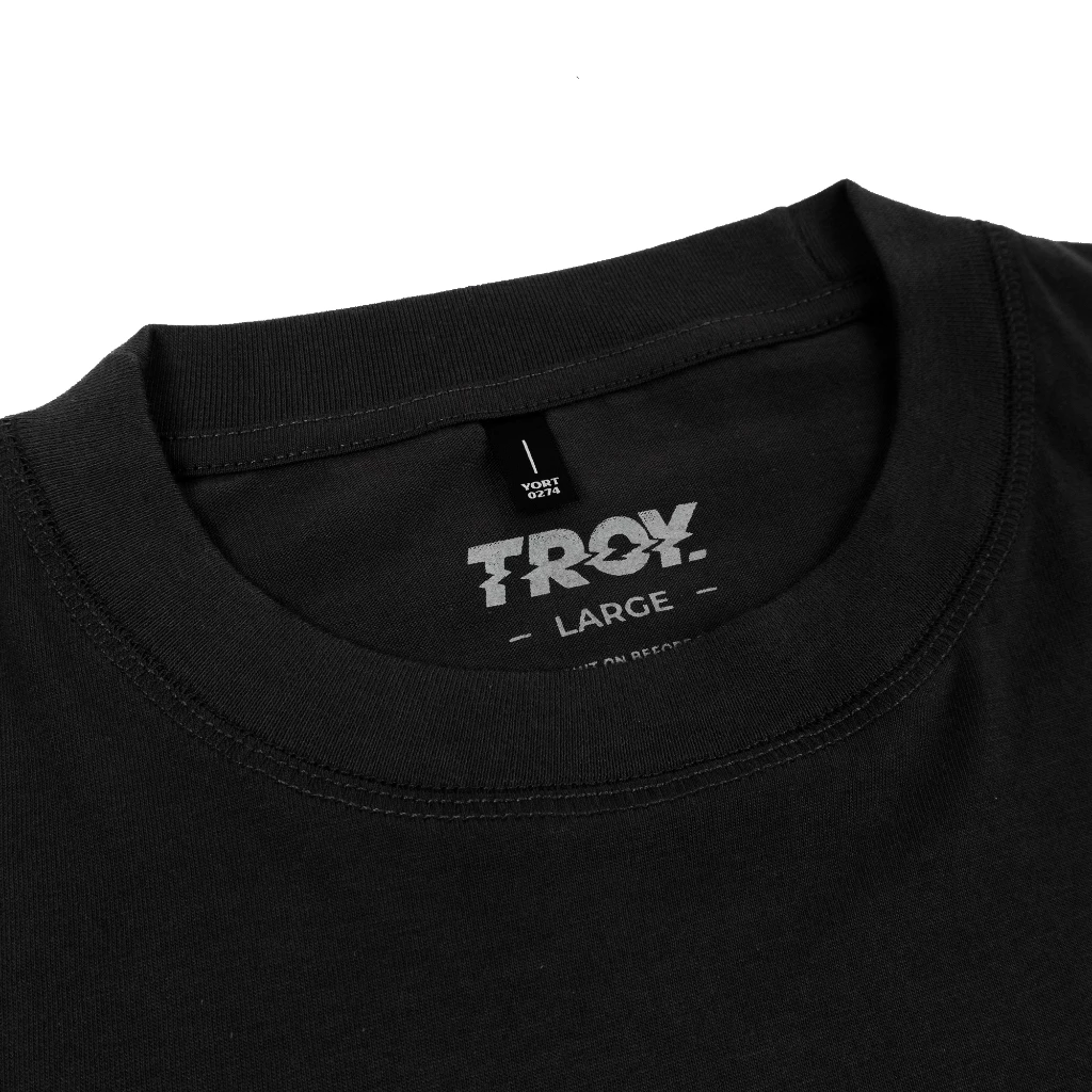 Troy Company Double Sleeve Longsleeve White Navy Undo Transform - Kaos Lengan Panjang Kaos Putih DSD 3511