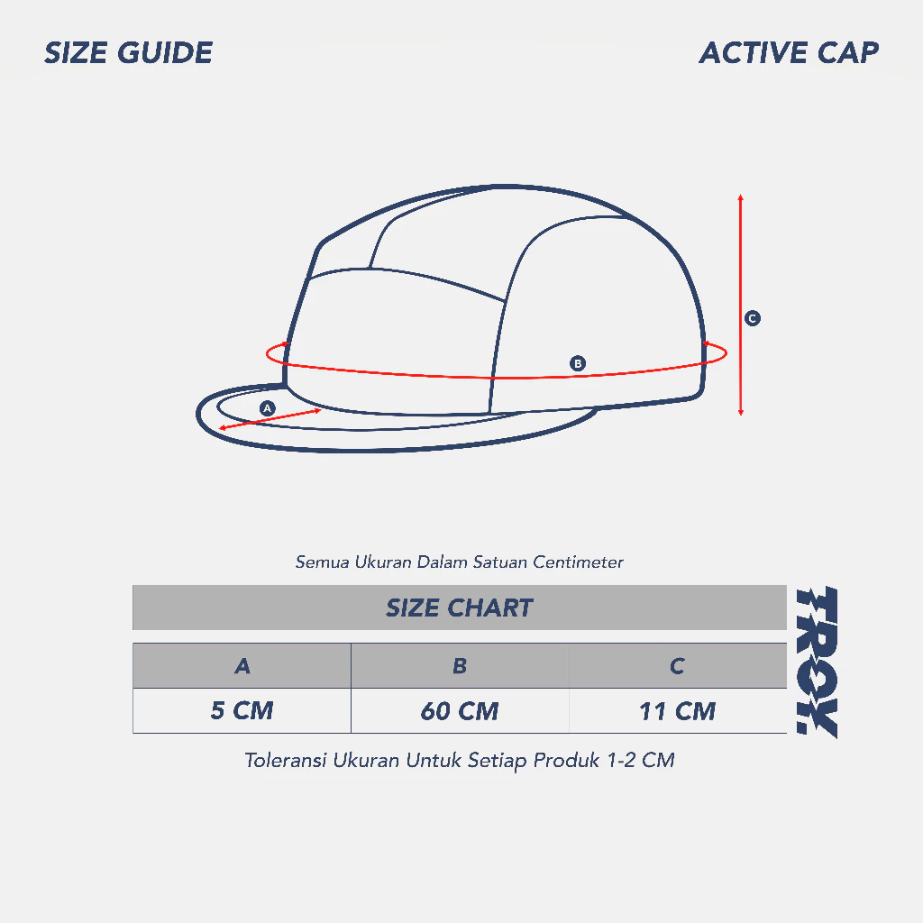 [Free Box] Troy Company Active Cap Cycling Cap Black White Slow Pacer - Topi Outdoor Topi Lari Topi Sepeda Hitam Putih ACD 3471