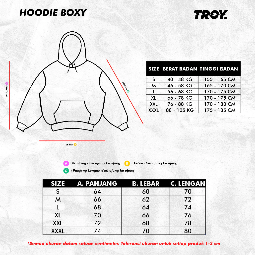 Troy Company Jacket Cagoule Black STOP - Jaket Cagoule Anorak Hitam JCG 3439